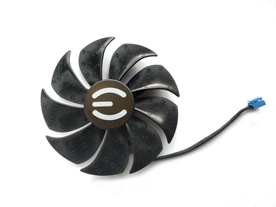 Вентилятор PowerLogic для видеокарты EVGA PLD09220S12HH (PLA09215S12H PLA09215B12H PLD09220B12H T129215SU) кабель 9 см (№443.53)