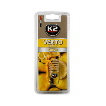Автомобільний ароматизатор ( освіжувач ) повітря K2 "лимон", Vento Vinci Lemon, блістер 8 мл ( V455 )