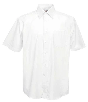 Рубашка мужская Fruit of the Loom Poplin shirt short sleeve S Белый (065116030S)