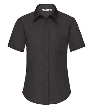 Сорочка жіноча Fruit of the Loom Ladies Poplin Shirt Short Sleeve XL Чорний (065014036XL)