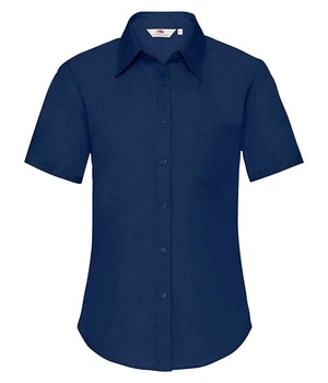 Сорочка Fruit of the Loom Ladies Poplin Shirt Short Sleeve XS 32 Темно-Синій (065014032XS)