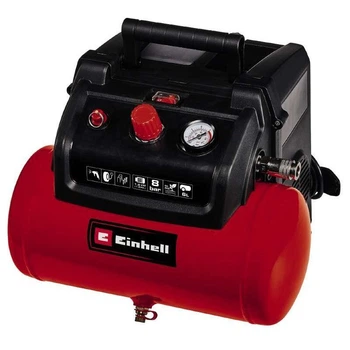 Компресор повітряний Einhell TC-AC 190/6/8 OF Set, безолійний, 1200Вт, 6л, 190л/хв, 7бар, 9.2кг