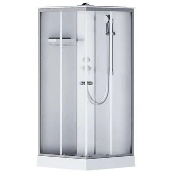 Душевой бокс AM.PM c поддоном X-Joy 90x90x210см прозрачный витраж 4мм профиль сатин W94C-403-090MT