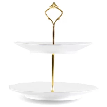 Фруктовница 2-х ярусная Gipfel Afrodita GP-3891 25 см белая 4710319