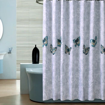 Тканинна шторка для ванної та душу Butterflies 180x200 см 4550926