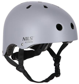 Zestaw Nils Extreme kask dla dziecka MR290 + ochraniacze H230 Szary M (5907695553703)