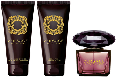 Zestaw prezentowy damski Versace Crystal Noir Kosmetyczka + Woda toaletowa 90 ml + Balsam do ciała 100 ml + Żel pod prysznic 100 ml (8011003884926)