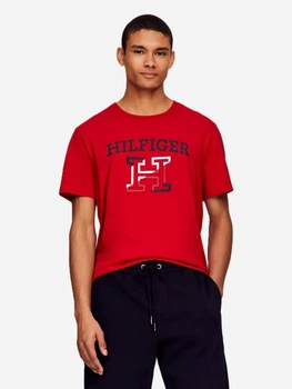 Футболка хлопковая длинная мужская Tommy Hilfiger 78JA964-XLG L Красная (197232857813)