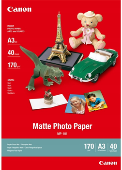 Papier fotograficzny Canon Matte Photo MP-101 Matowa A3 170 g/m² 40 arkuszy (7981A008)