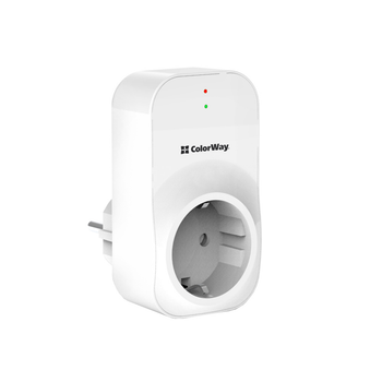 Реле-автомат захисту від перепадів напруги Colorway CW-VR16-03L, ((16A/3680W) 165V/260V LED1, білий