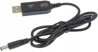 Повышающий переходник – кабель для роутера USB 5V to 12V DC 5.5х2.1 (SB 5V to 12V DC)