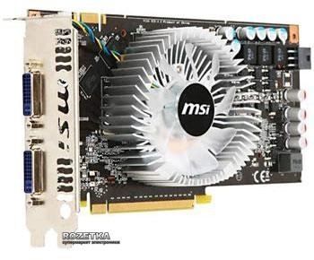 MSI PCI-Ex NVIDIA GeForce GTS 250 1024 MB GDDR3 (256bit) (675/2200) (2xDVI) (N250GTS-2D1G) OC Economic