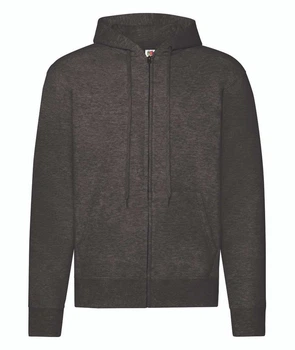 Толстовка Fruit of the Loom Cl. hooded sweat jacket S Темно-Серый Меланж (0620620HDS)