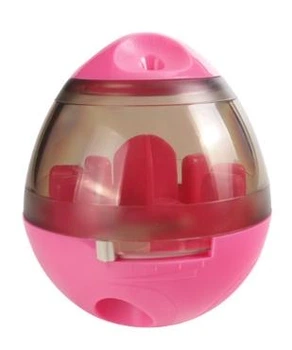 Игрушка для собак Kussa Неваляшка-кормушка 10х11,7 см красная