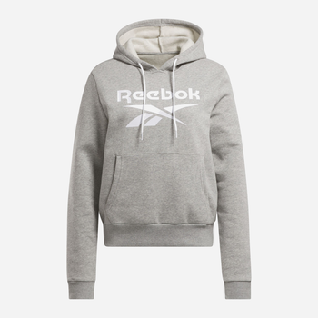 Bluza z kapturem damska ocieplana Reebok Identity Big Logo Fleece Hoodie 100071917 2XS Szara (4066764809408)