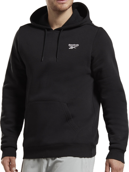 Худі утеплене чоловіче Reebok Identity Small Logo Fleece Hoodie 100202869 L Чорне (1200143505618)