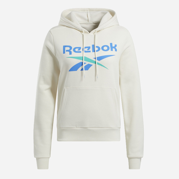 Bluza z kapturem damska ocieplana Reebok Identity Big Logo Fleece Hoodie 100205812 2XS Mleczna (1200143849767)