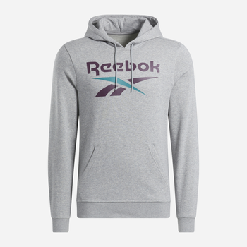 Bluza z kapturem męska ocieplana Reebok Identity Big Logo Fleece Hoodie 100206026 L Szara (1200143879696)