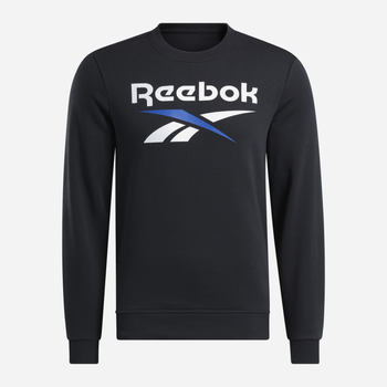 Світшот на флісі утеплений чоловічий Reebok Identity Big Logo Fleece Crew 100206935 XL Чорний (1200143880418)