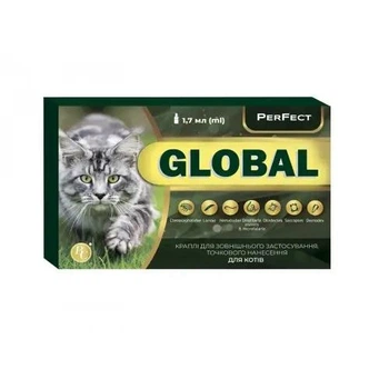 PerFect Global Капли на холке от паразитов для кошек 1,7 мл