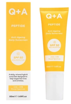 Антивіковий сонцезахисний крем для обличчя Q+A Peptide Anti-Ageing Daily Sunscreen 50 мл (5060486267842)