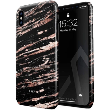 Чехол для Apple Iphone X / XS "Burga Pink-Black"