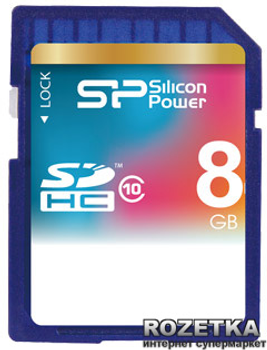 Карта памяти Silicon Power SDHC 8GB Class 10 (SP008GBSDH010V10)