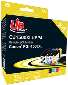 Zestaw tuszy UPrint CJ1500XLUPP4 do Canon 4 pack 36 ml + 3 x 14 ml BK.C.M.Y (C-1500XL BK.C.M.Y)