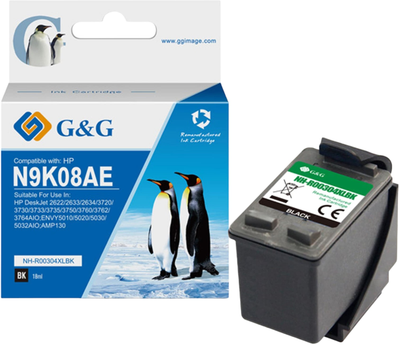 Картридж G&G 304XL для HP 18 мл Black (NH-RC304XLBK-T)