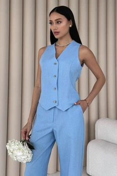 Стильний жіночий жилет Jadone Fashion Манго S синій