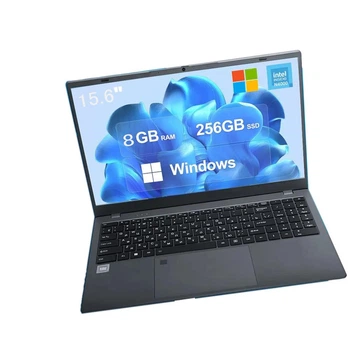 15,6-дюймовий, Intel Celeron N4000, 8 ГБ оперативної пам'яті, жорсткий диск 256 ГБ, Windows Pro, чорний,