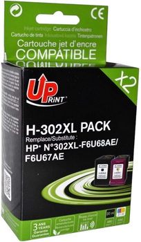 Набір картриджів UPrint H-302XL для HP Dual pack 20 мл + 21 мл Black + Color (H-302XL BK.CL PACK)