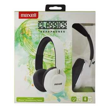 Навушники дротові Maxell Headphones HP-250 Classics White (MXSCLW)