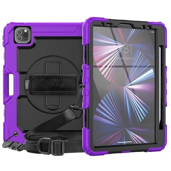 Чехол ARM Cover Apple iPad Pro 12.9" (2020) противоударный с ремнём и подставкой 360° Purple