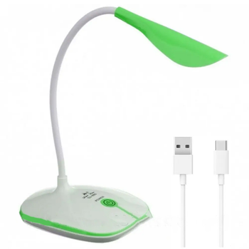 Аккумуляторная настольная лампа для школьника от USB JX-880 Детский светильник - ночник 1200 мАч Зеленый
