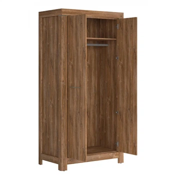 Шкаф двухдверный платяной Герман BRW (Black Red White) SZF2D/20/10 Дуб стирлинг 98х56х201 см