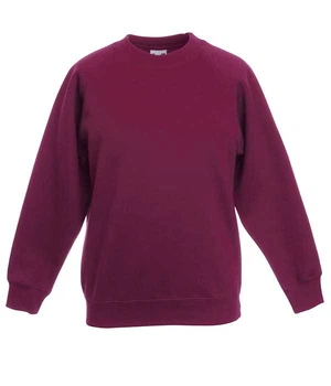 Реглан Fruit of the Loom Classic raglan sweat kids 128 Бордовый (062039041128)