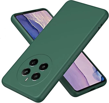 Чехол Fiji Full Soft Premium для Realme 12 Plus 5G (RMX3867) противоударный бампер с микрофиброй Dark Green