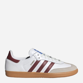 Чоловічі кеди низькі adidas Originals Samba OG IF3813 40.5 (7UK) Білий/Темно-червоний (4066759170971)