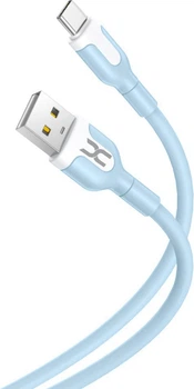 Интерфейсный кабель DC CL-12 2.1Аmax USB - TypeC Blue (36971)