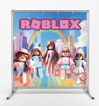 Банер "Роблокс. Roblox для дівчинки" розмір 2х2м. З люверсами.