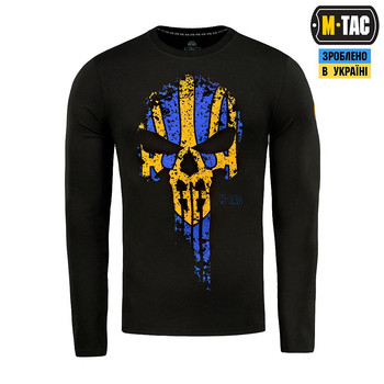 Тактическая M-Tac футболка Месник длинный рукав Black/Yellow/Blue XS