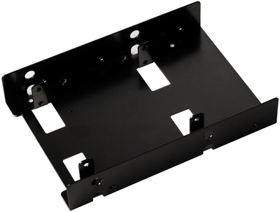 Фрейм-перехідник SilverStone SPD08B для HDD/SSD з 3.5" на 2x 2.5" Black (SST-SDP08B)