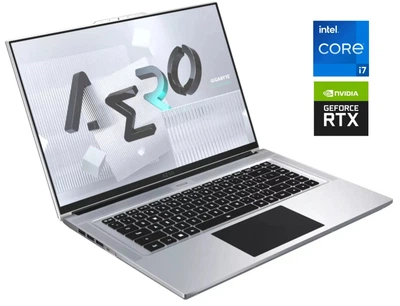 Игровой ноутбук Gigabyte Aero 16 XE5 / 16" (3840x2400) IPS / Intel Core i7-12700H (14 (20) ядер по 3.5 - 4.7 GHz) / 16 GB DDR5 / 1000 GB SSD / nVidia GeForce RTX 3070 Ti, 8 GB GDDR6, 256-bit / WebCam б/у