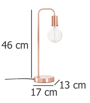 Lampa stołowa Atmosphera Keli 46 cm Miedź (3560238667248)