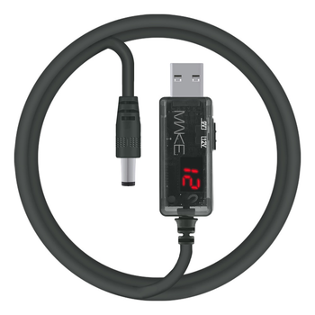 Кабель Make USB to DC 9/12V 1 м Black (MCB-DP3BK)