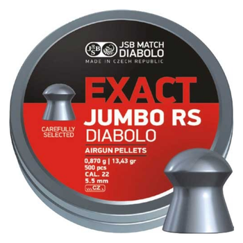 Кулі для пневматики JSB Diabolo Exact Jumbo RS (5,5мм, 0,87г, 500 шт)