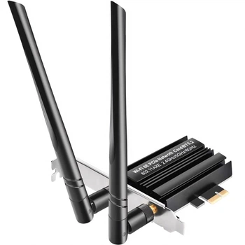 Wi-Fi/Bluetooth адаптер U&P AX5400 PCI‑E Black (SHT-AX5400-BK)