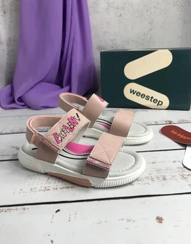 Босоніжки сандалі на дівчинку Weestep 29р - 19 см Рожеві (640)