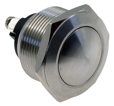 Кнопка антивандальная VJ Parts d25mm резьба 22mm h28mm 2 контакта под винт, арт.кн570